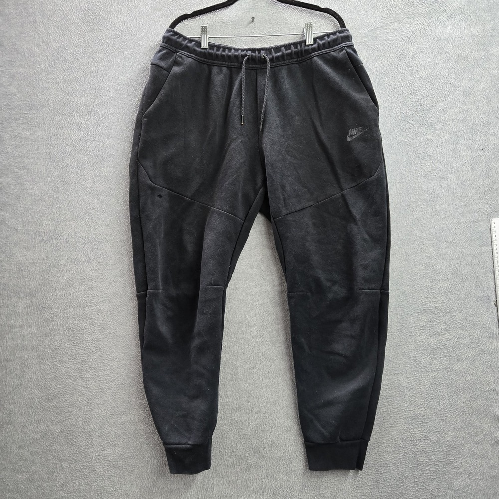 Nike Men Pants XL Black Tech Fleece CU4495-010 Jogger Logo 26" READ